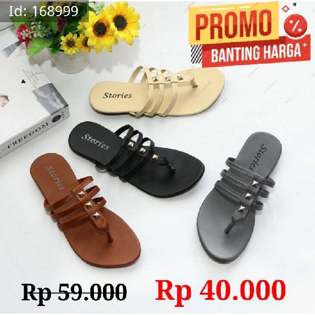 SANDAL FLAT WANITA PIRAMID 