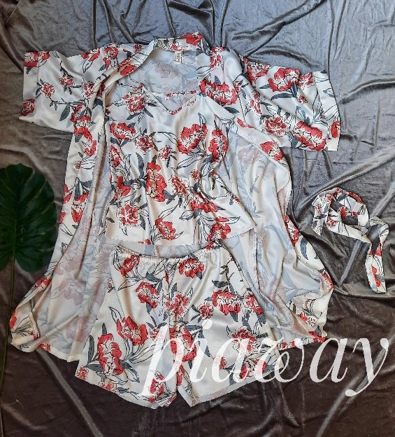 _kimono satin full set import