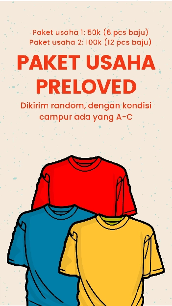 Paket usaha preloved baju murah