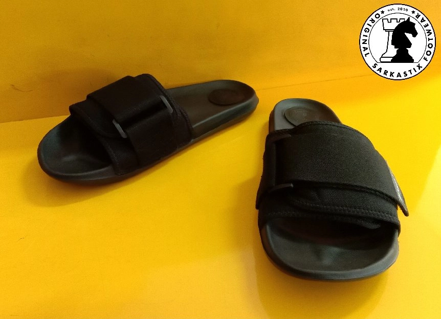 Sandal Slide Pria ?% Baru Original Sarkastix Pawn Full Black