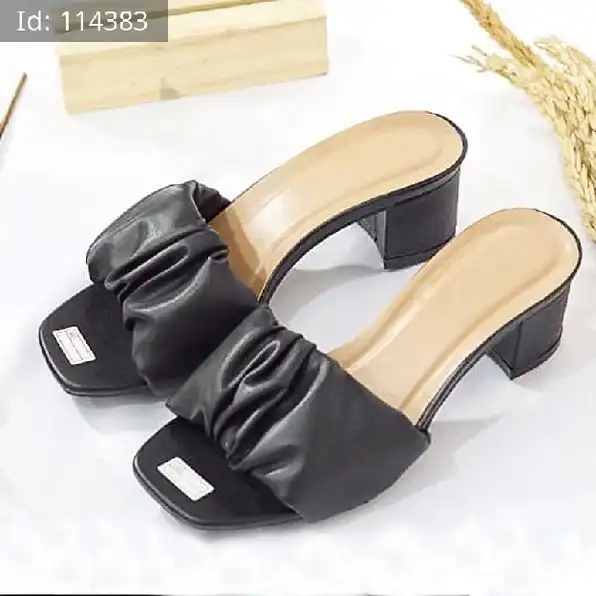 SANDAL HEELS WANITA LILAC (BAYAR DI TEMPAT)