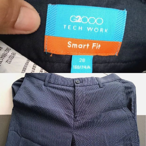 G2OOO Tech work Original Celana Kerja pria |motif kotak kecil | from singapore