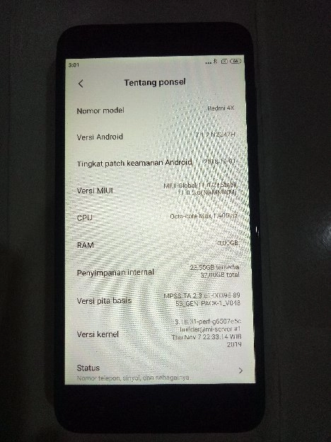 Redmi 4x RAM 3/32