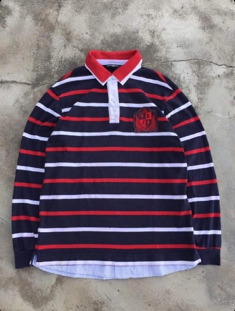 longsleeve kaos rugby stripe rare colour by BANGBANG