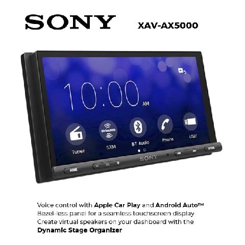 Sony XAV-AX5000 Head Unit 7 inch Double Din Android Auto Apple CarPlay