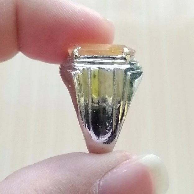 Cincin Batu Permata Natural Yellow Sapphire / Safir Kuning Yakut