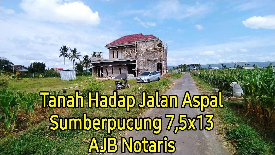 Tanah hadap jalan aspal sumberpucung