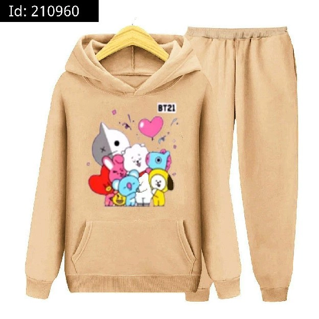 SETELAN HOODIE ANAK PEREMPUAN BT21