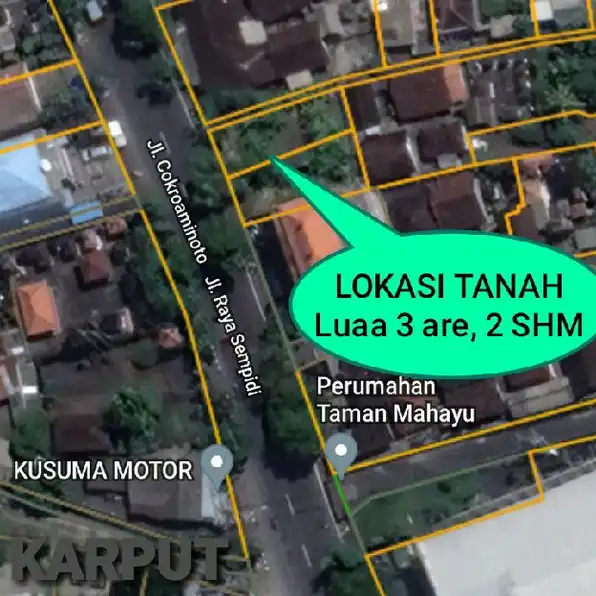 Dijual 3 are, Jl. Cokroaminoto Raya Sempidi Raya Gilimanuk - Denpasar