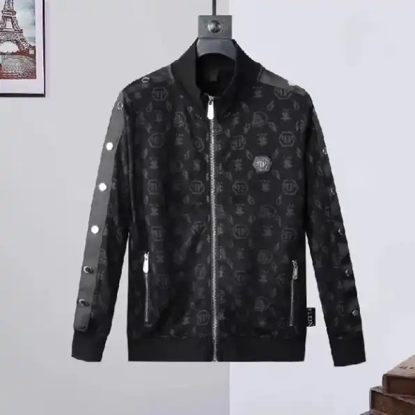 Jaket zipper pria philipp plein