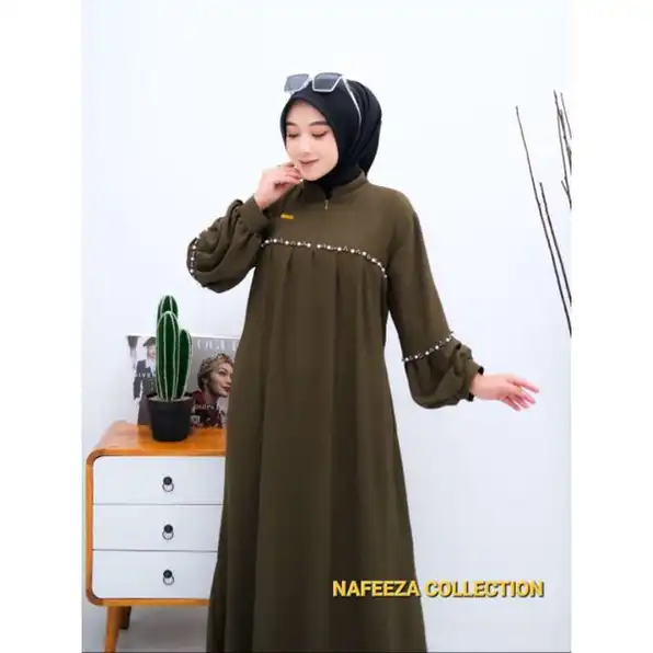 NAGITA DRESS MUTIARA PREMIUM / GAMIS JUMBO CRINCLE AIRFLOW