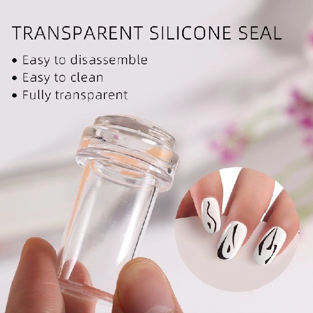 Alat Stempel Kuku Nail Stampler Stamping Tools Untuk Cetak Nail Art Stamp Kuku Silicone Scraper Mani