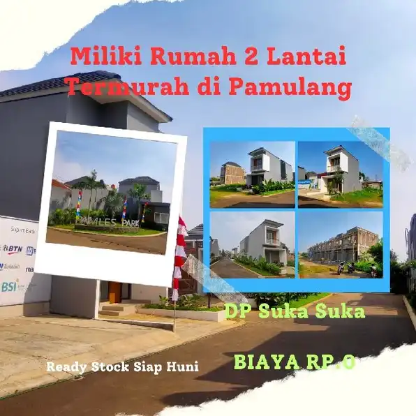 Rumah siap huni cicilan 5 jutaan perbulan dan biaya O rupiah