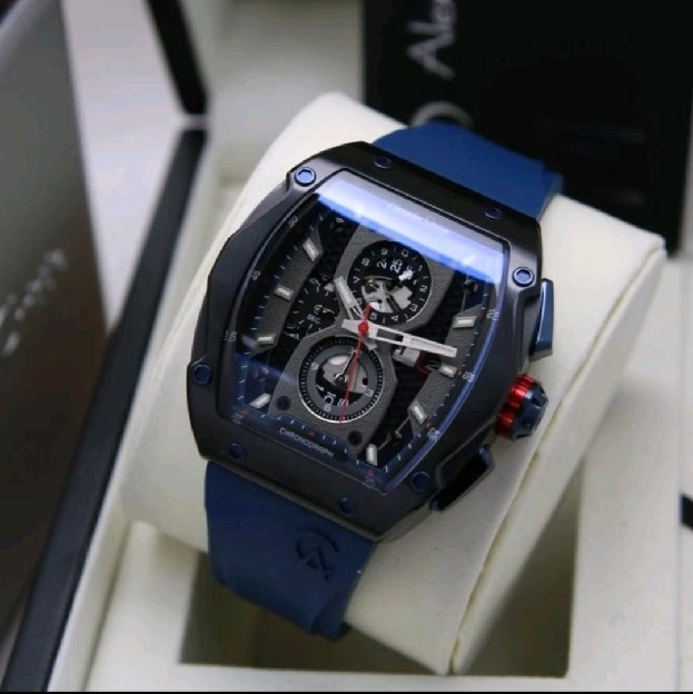 Ready!!Jam Tangan Alexandre Christie AC 6608 Pria Strap rubber