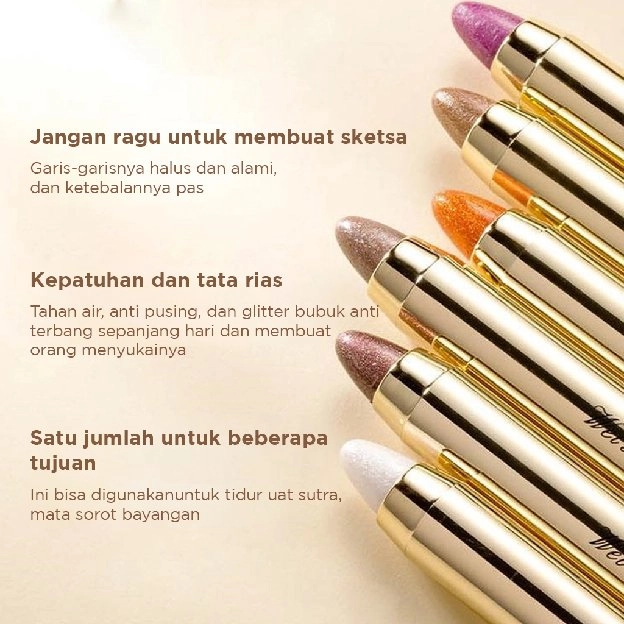 Cream Shimmer Single Eyeshadow Crayon/ Eyeshadow Gliter/ Eyeshadow Beauty Glazed/ Eyeshadow stik sti