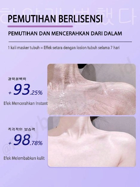 2 IN 1 Body Mask Whitening Cream Pemutih Badan Permanen Cepat Dan Ampuh | 100% Asli Pelembab Body Pe