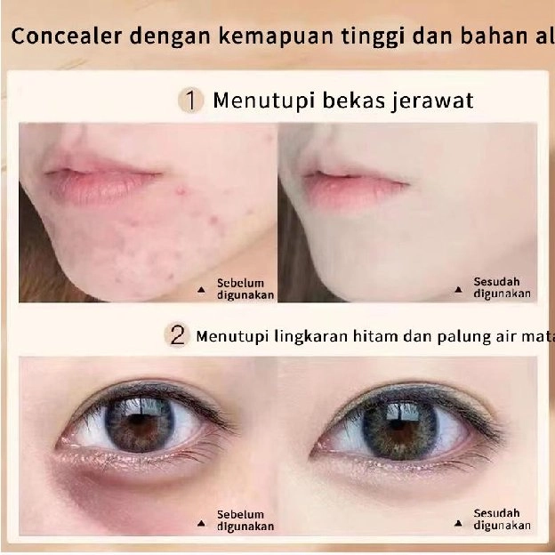 【BPOM】ONLYOU Foundation-Concealer Krim Pelembab mengecilkan Pori-pori BB Cream Oil Makeup Foundation