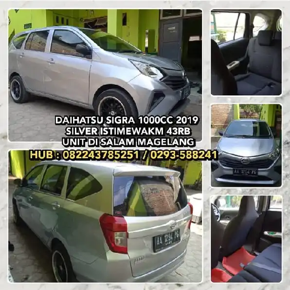 DAIHATSU SIGRA 1000CC 2019 SILVER ISTIMEWA, KM 43RB UNIT DI SALAM MAGELANGWA : 082243785251 