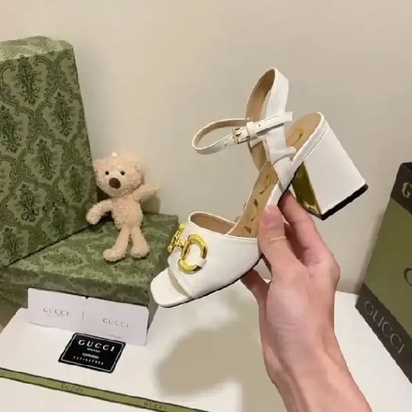 Gucci New Double G Chunky Heel Sandals