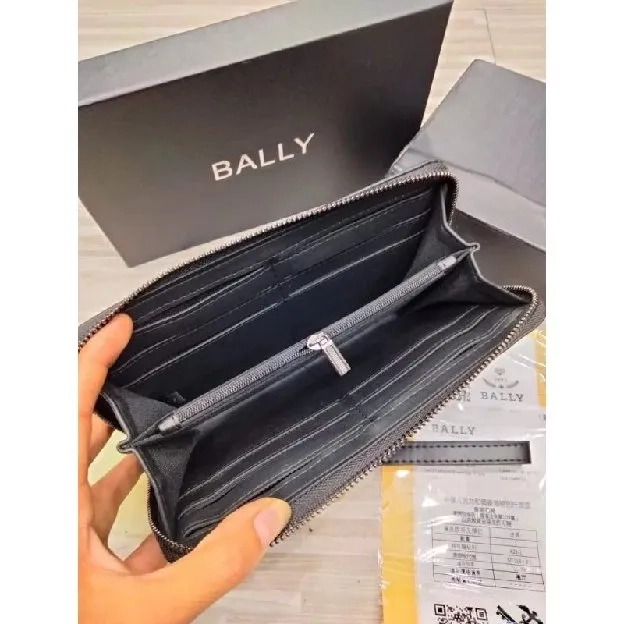 Dompet Bally Zip Leather Dompet Panjang Resleting Kulit