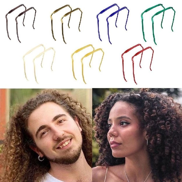 Invisible Hair Hoop Wanita Pria Plastik Besar Hiasan Kepala Aksesoris Curly Tebal Hair Band