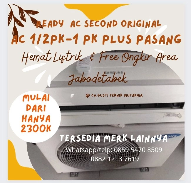 Ac Samsung 1pk plus pasang terima dingin dan beres Bergaransi pasti dingin 