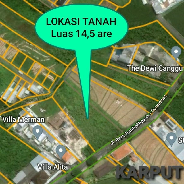 Dijual 10,08 are, Jl. Raya Sanghyang Abianbase Buduk Mengwi