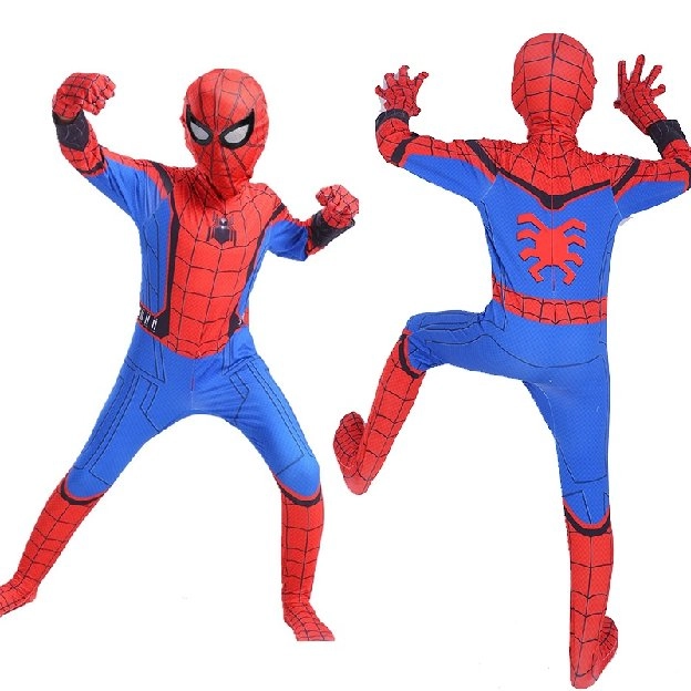 Halloween Cosplay Party Kostum Anak Spiderman Miles Costume Anak Spiderman Baju + Topeng