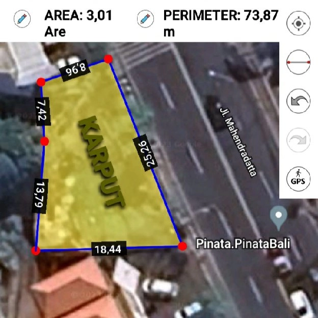 Dijual 3,01 are, Jl. Raya Mahendradata UTAMA Padangsambian Denpasar