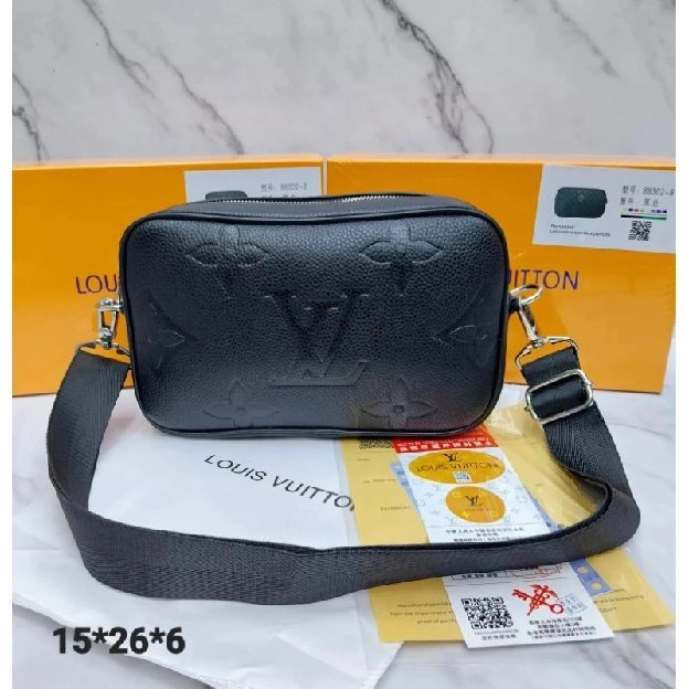 Tas louis vuitton lv Clutch 2in1 Leather Handbag Tas Tangan Kulit