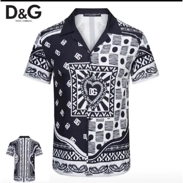 KEMEJA PENDEK BRANDED PRIA DOLCE & GABBANA D&G 1105