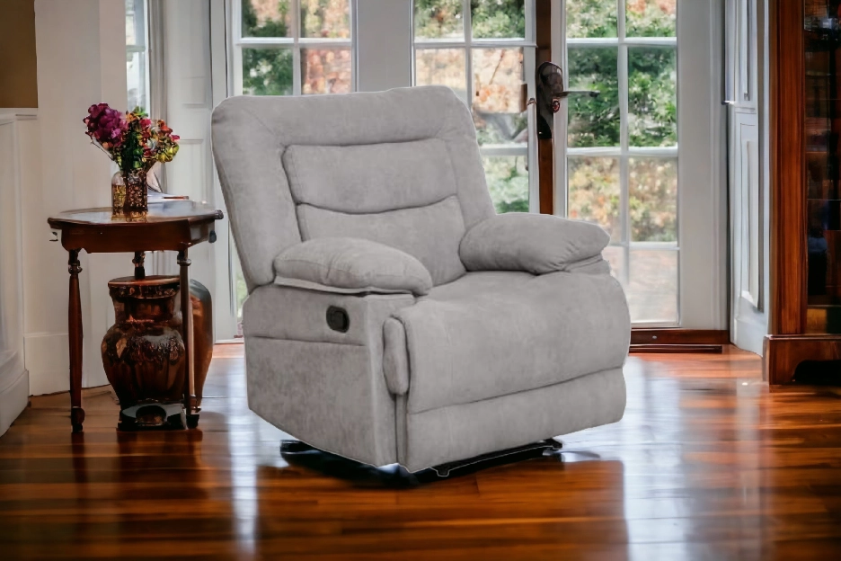 Sofa Laurel Recliner Fabric 1S Abu abu