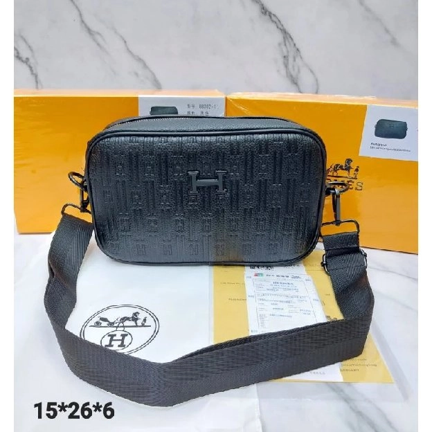 Tas hermes Clutch 2in1 Leather Handbag Tas Tangan Kulit