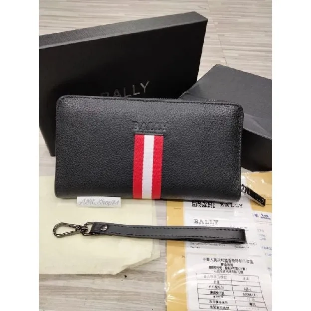 Dompet Bally Zip Leather Dompet Panjang Resleting Kulit