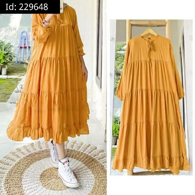 Gamis Wanita Midi Dress Rachel (Bayar Di Tempat)