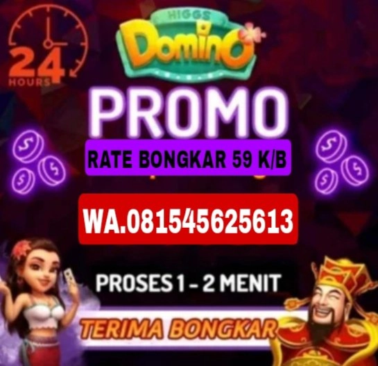 TERIMA BONGKAR CHIP HIGGS DOMINO ISLAND