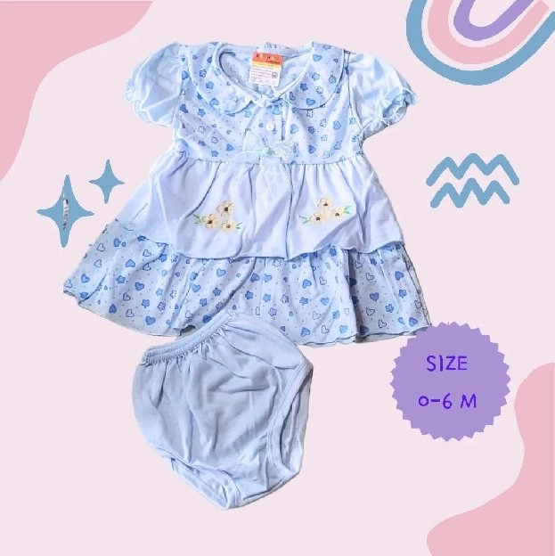 baju bayi set rokcel size 0-6m