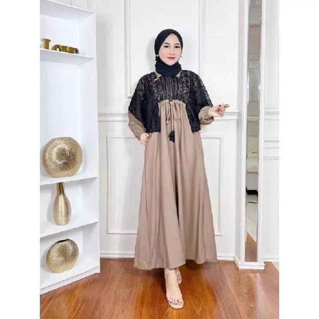 gamis Irish/ gamis rompi sayap 