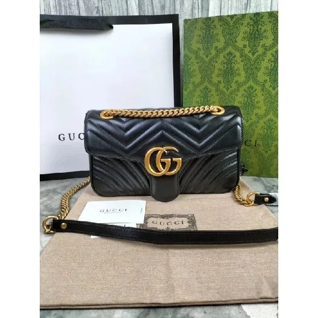 TAS SELEMPANG WANITA BLACK GUCCI 8099