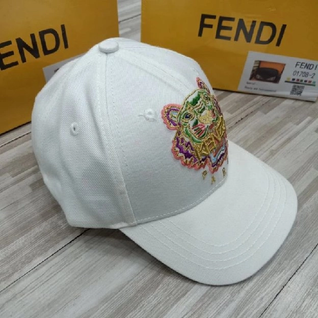 topi Kenzo Tiger Bordir White Topi Baseball