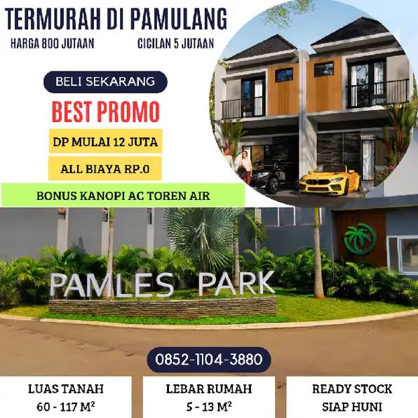 Rumah lebar 7 meter di tangerang selatan