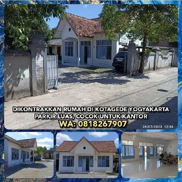 DIKONTRAKKAN RUMAH DI KOTAGEDE YOGYAKARTA.  PARKIR LUAS, COCOK UNTUK KANTOR. WA: 0818267907*