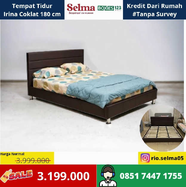 Tempat Tidur Irina Coklat 180x200 cm