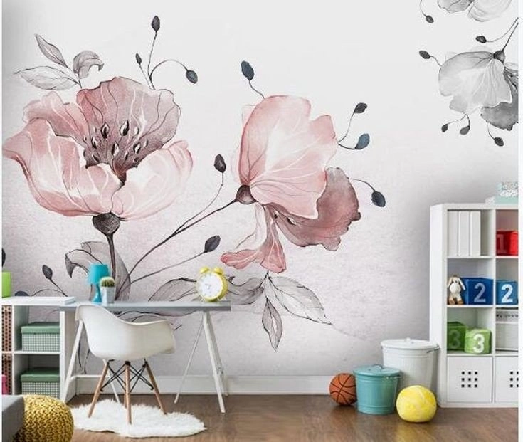 Pasang wallpaper dinding 3d custom toko jual dan pesan hordeng murah rollerblind vertikal blind