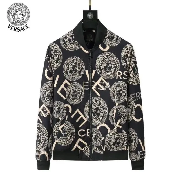 Jaket zipper pria versace