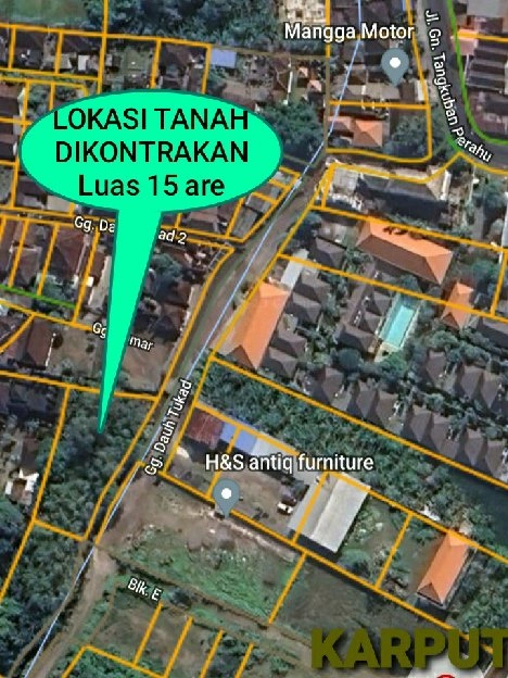 Dikontrakan 15 are, Jl. Gunung Tangkuban Perahu Pengipian Kerobokan KLOD Kuta Utara