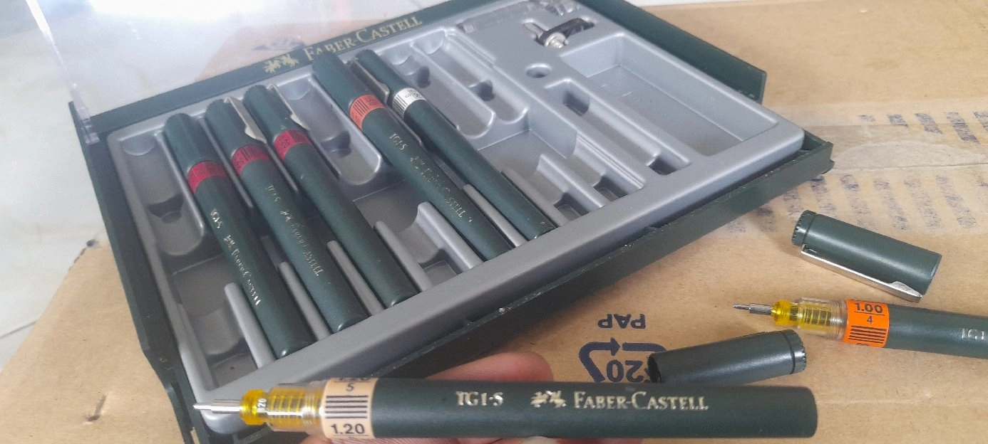 pen set tehnical drawing FABER CASTELL 