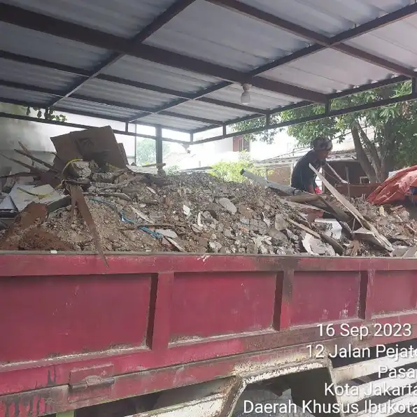 jasa buang puing tanah sampah proyek