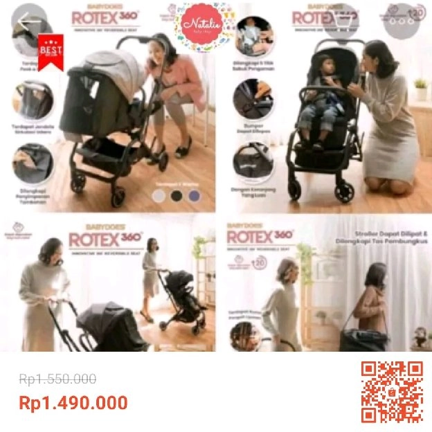 Stroller BABYDOES ROTEX 360"