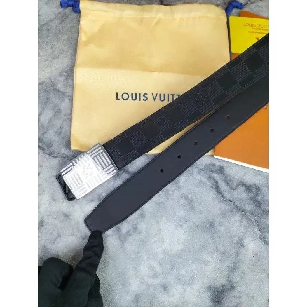 MEN BELT SABUK IKAT PINGGANG PRIA LOUIS VUITTON LV LV8001 DAMIER EMBOSS LEATHER